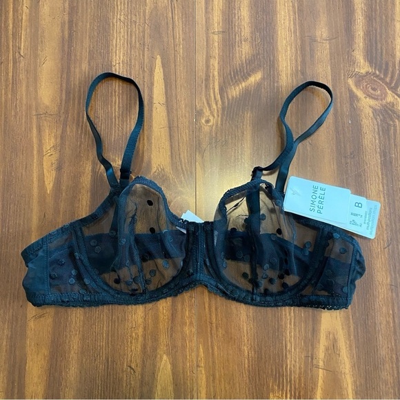 SIMONE PERELE Polka Dot Bra Size 36 B NWT - Picture 2 of 5